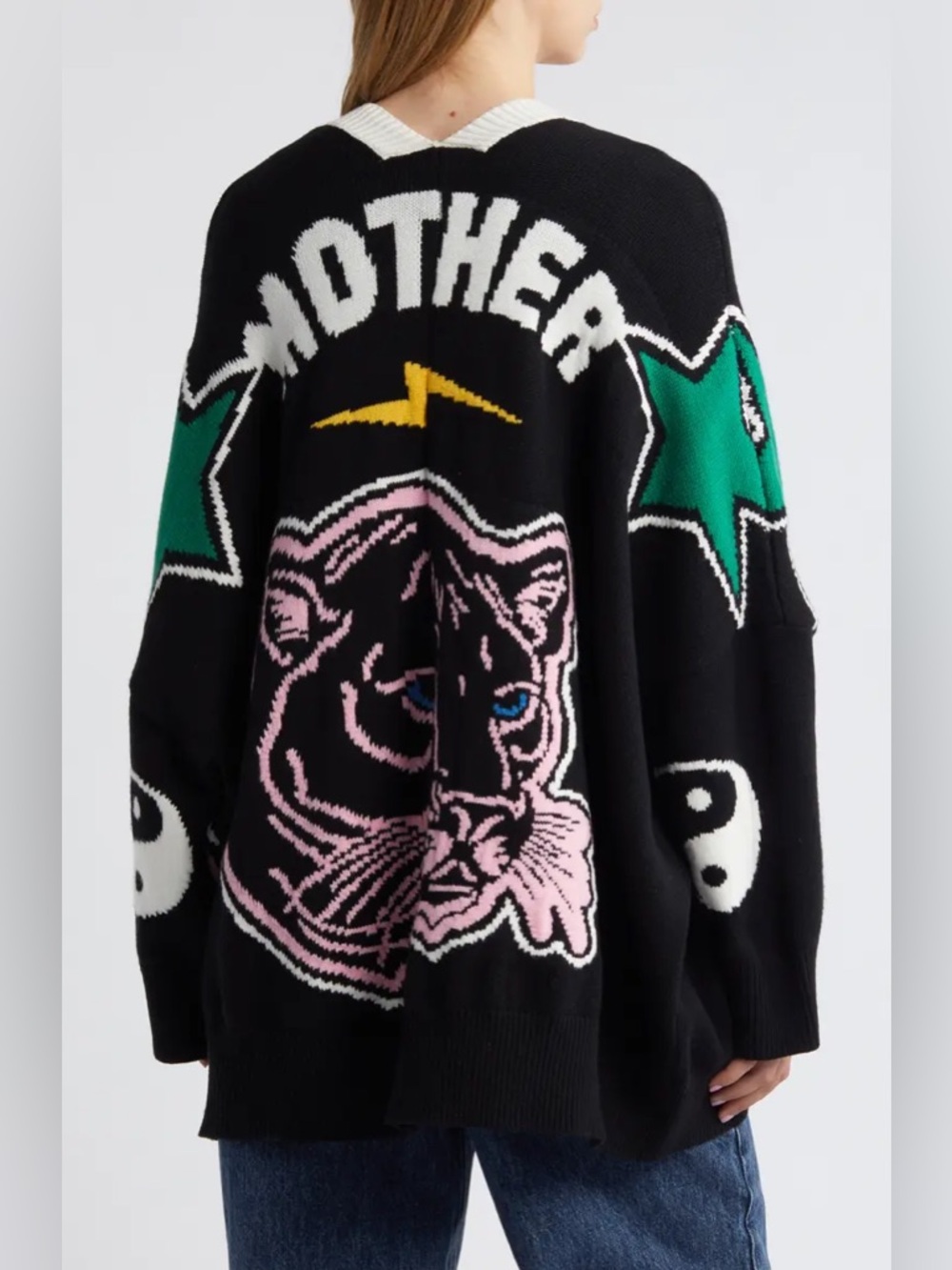 Dressed in LALA Mother is Mothering Oversized Cardigan Tiger S/M - Picture 2 of 10
